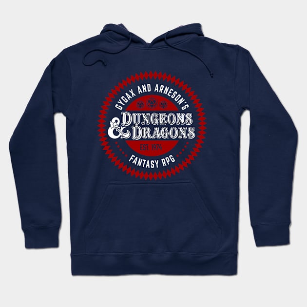 Gygax And Arnesons Dungeons And Dragons Fantasy RPG Hoodie by Rebus28